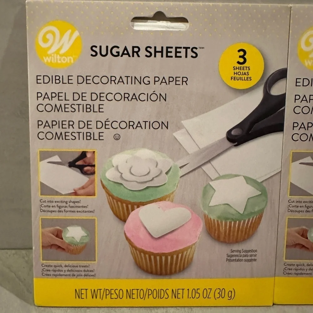 3 Pack Wilton Sugar Sheet Decorating Paper - White